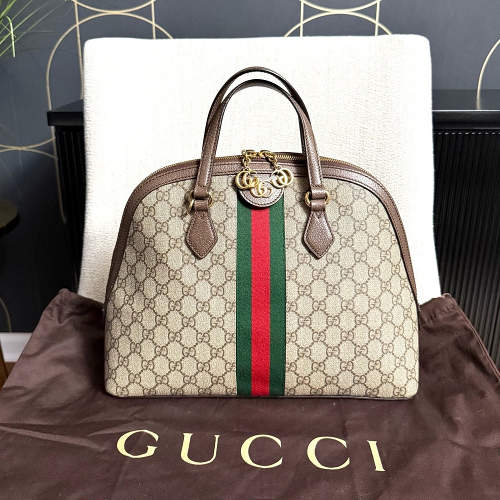 Gucci authentic Ophedia top Handel satchel bag medium supreme canvas - Picture 3 of 16